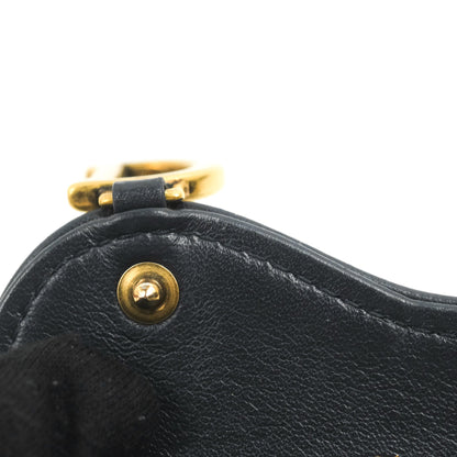 Christian Dior Saddle Flap Card Holder Blue Dior Oblique Jacquard