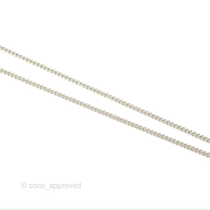 Christian Dior Crystal Oblique Necklace Silver Tone
