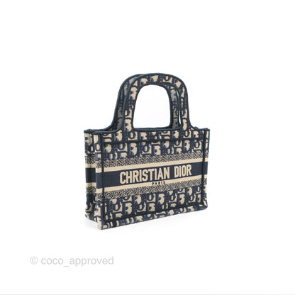 Dior Mini Book Tote Blue Oblique