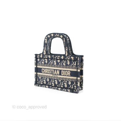 Dior Mini Book Tote Blue Oblique