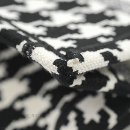 Christian Dior New Small Book Tote Macro Houndstooth Embroidery Black/White