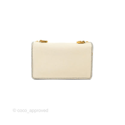 Christian Dior Mini J'Adior Chain Flap Bag White Grained Calfskin
