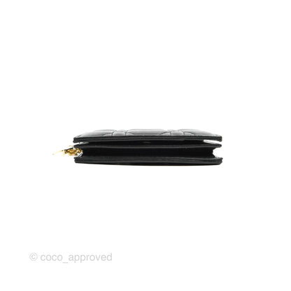 Dior Lady Dior Flap Card Holder Black Cannage Lambskin