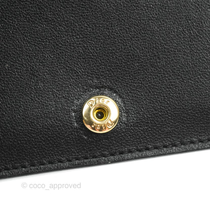 Dior Lady Dior Flap Card Holder Black Cannage Lambskin