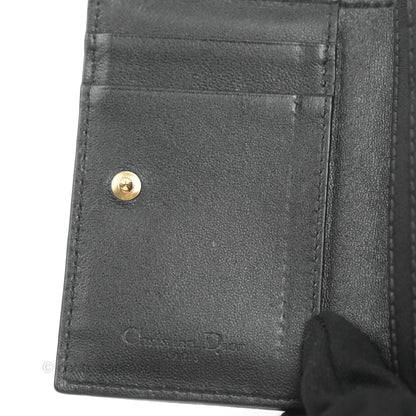 Dior Lady Dior Flap Card Holder Black Cannage Lambskin