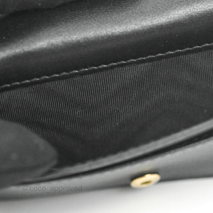 Dior Lady Dior Flap Card Holder Black Cannage Lambskin