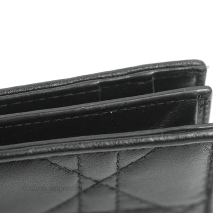 Dior Lady Dior Flap Card Holder Black Cannage Lambskin
