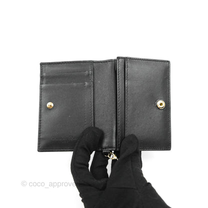 Dior Lady Dior Flap Card Holder Black Cannage Lambskin