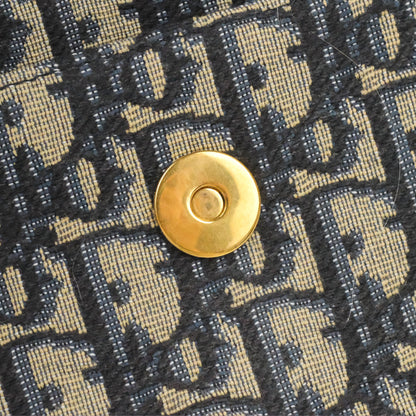 Christian Dior Saddle Chain Pouch Navy Oblique Jacquard
