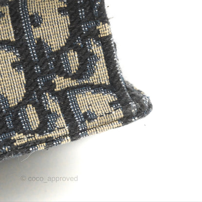 Christian Dior Saddle Chain Pouch Navy Oblique Jacquard