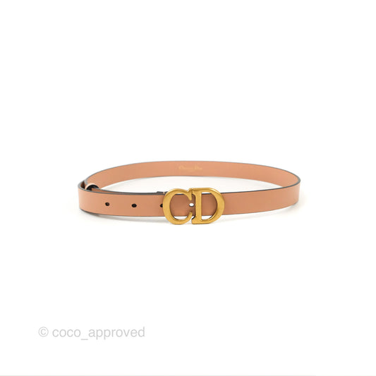 Dior Saddle Belt Sand Pink Ultrasmooth Calfskin Antique Gold