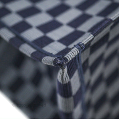 Dior Large Book Tote Checkered Navy
