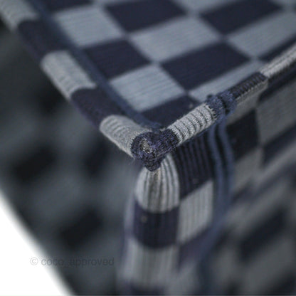 Dior Large Book Tote Checkered Navy