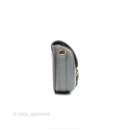 Christian Dior Medium Bobby Flap Stone Grey Box Calfskin