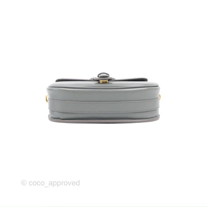 Christian Dior Medium Bobby Flap Stone Grey Box Calfskin