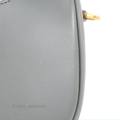 Christian Dior Medium Bobby Flap Stone Grey Box Calfskin