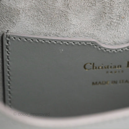 Christian Dior Medium Bobby Flap Stone Grey Box Calfskin