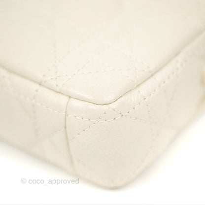 Dior Caro Pouch with Chain Latte Supple Cannage Calfskin