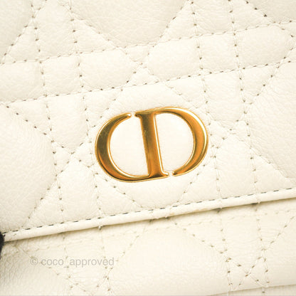 Dior Caro Pouch with Chain Latte Supple Cannage Calfskin