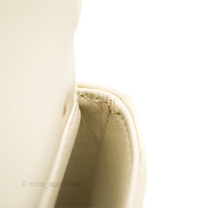 Dior Caro Pouch with Chain Latte Supple Cannage Calfskin