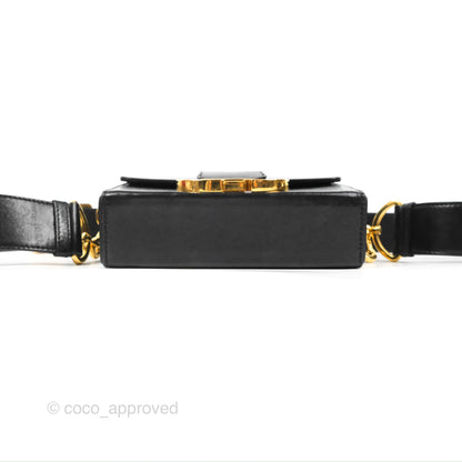 Christian Dior 30 Montaigne Box Bag Black Shiny Clinked Lambskin Gold Hardware