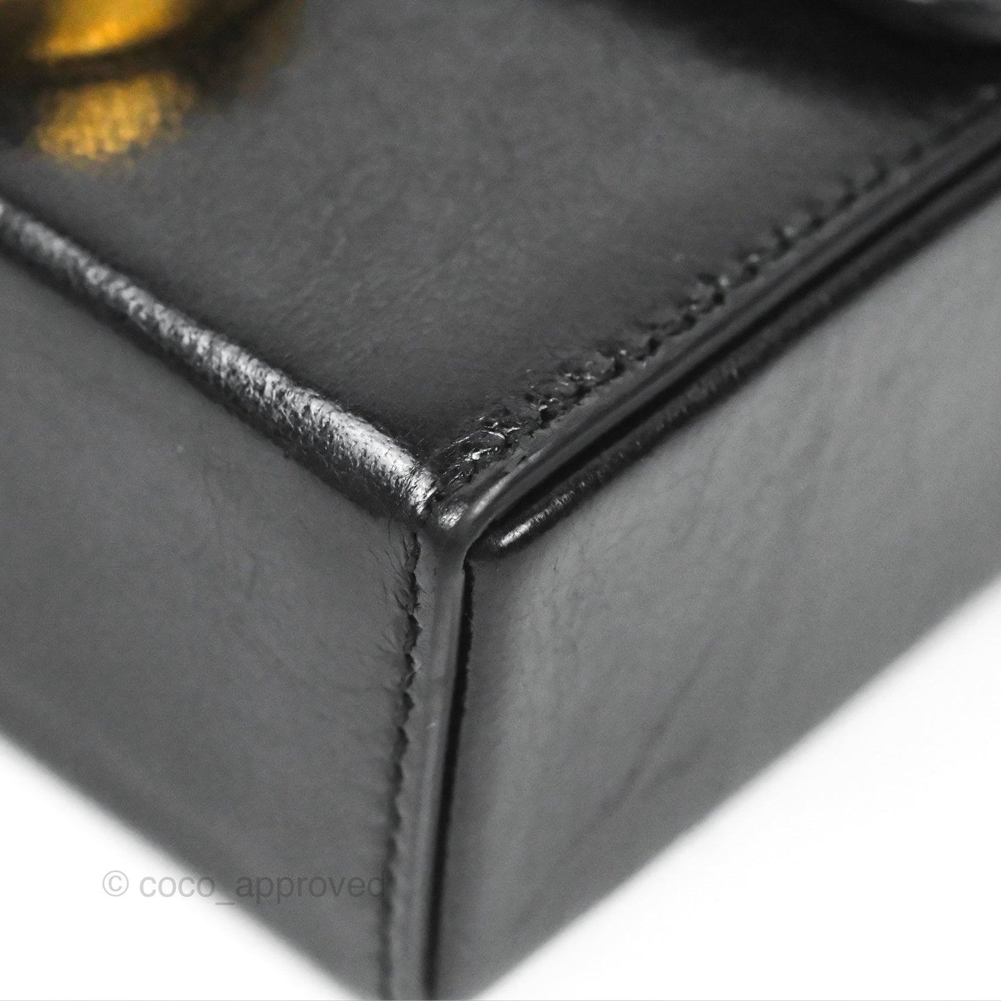 Christian Dior 30 Montaigne Box Bag Black Shiny Clinked Lambskin Gold Hardware