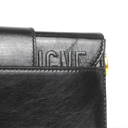 Christian Dior 30 Montaigne Box Bag Black Shiny Clinked Lambskin Gold Hardware