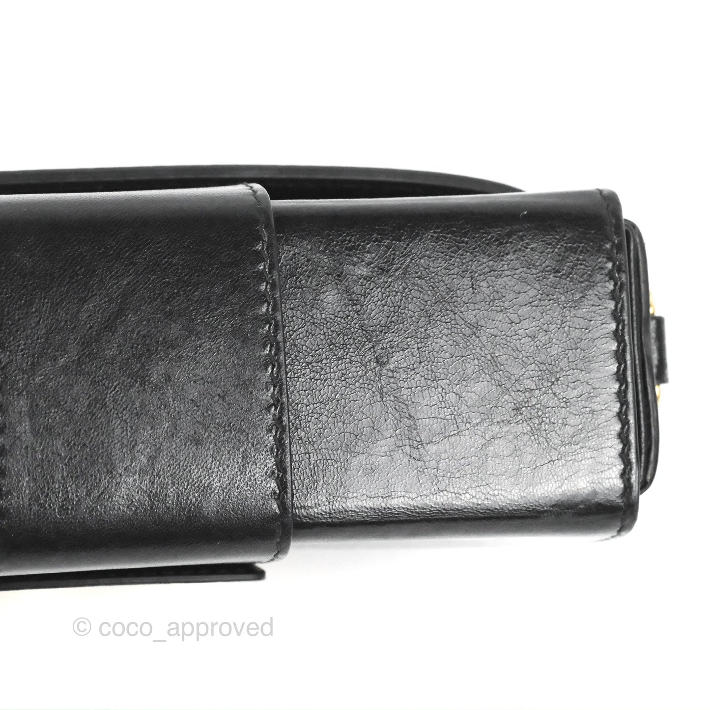 Christian Dior 30 Montaigne Box Bag Black Shiny Clinked Lambskin Gold Hardware