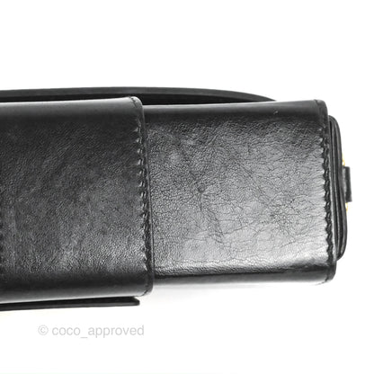 Christian Dior 30 Montaigne Box Bag Black Shiny Clinked Lambskin Gold Hardware