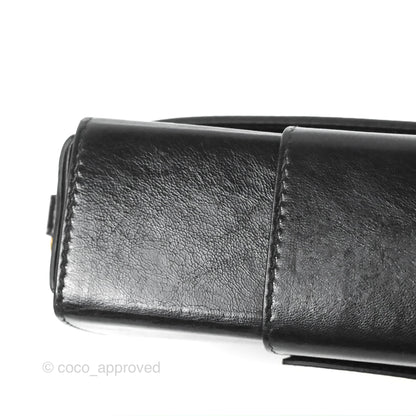 Christian Dior 30 Montaigne Box Bag Black Shiny Clinked Lambskin Gold Hardware