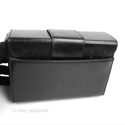 Christian Dior 30 Montaigne Box Bag Black Shiny Clinked Lambskin Gold Hardware