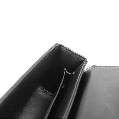 Christian Dior 30 Montaigne Box Bag Black Shiny Clinked Lambskin Gold Hardware