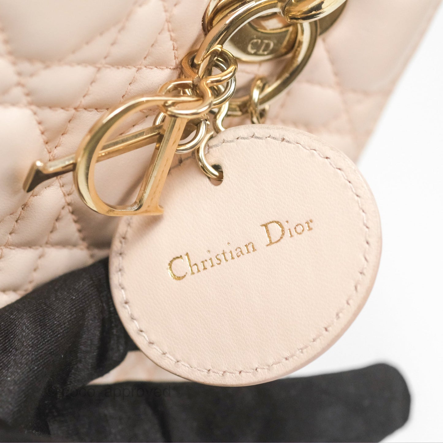 Christian Dior My ABCDior Lady Dior Baby Pink Cannage Lambskin Gold Hardware