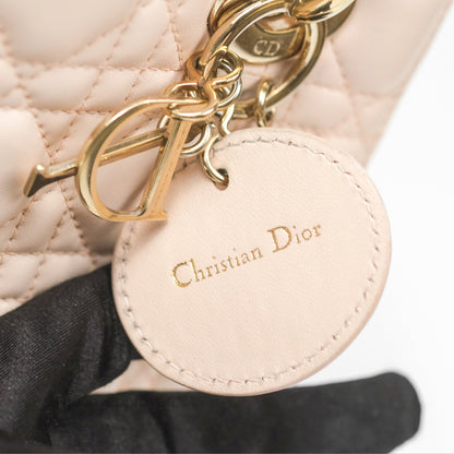 Christian Dior My ABCDior Lady Dior Baby Pink Cannage Lambskin Gold Hardware