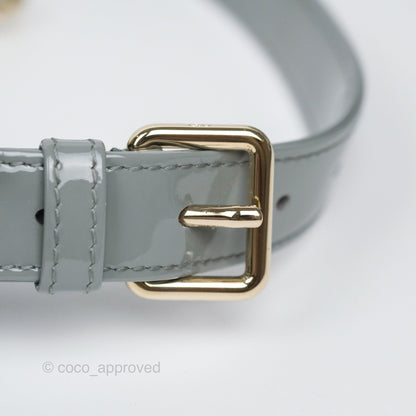 Christian Dior Lady Dior Grey Patent Gold Hardware