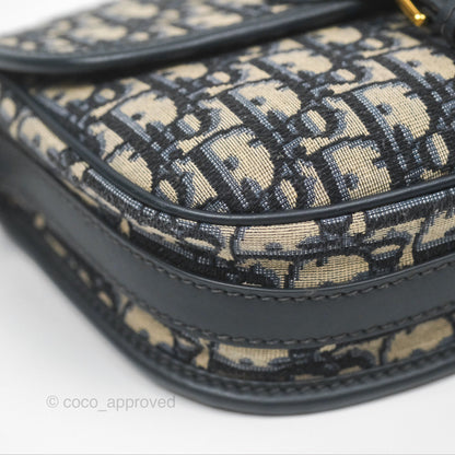 Dior Medium Bobby Bag Blue Oblique Jacquard Canvas