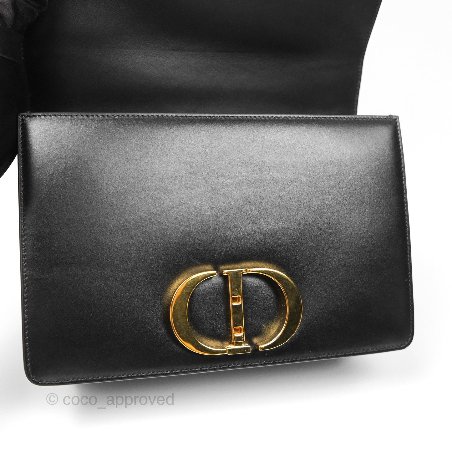 Dior 30 Montaigne Bag Black Box Calfskin