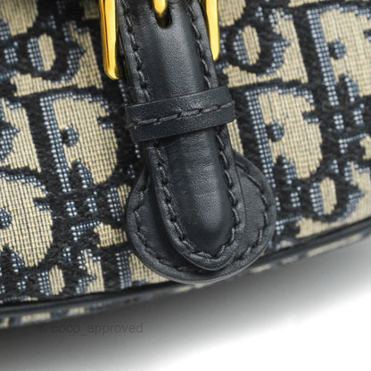 Dior Medium Bobby Bag Blue Oblique Jacquard Canvas