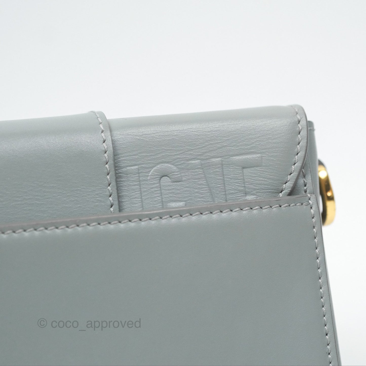 Christian Dior 30 Montaigne Box Bag Grey Calfskin