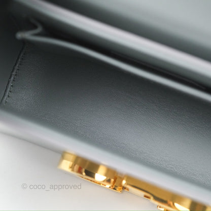 Christian Dior 30 Montaigne Box Bag Grey Calfskin