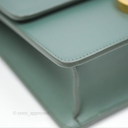 Dior 30 Montaigne Bag Teal Green Box Calfskin
