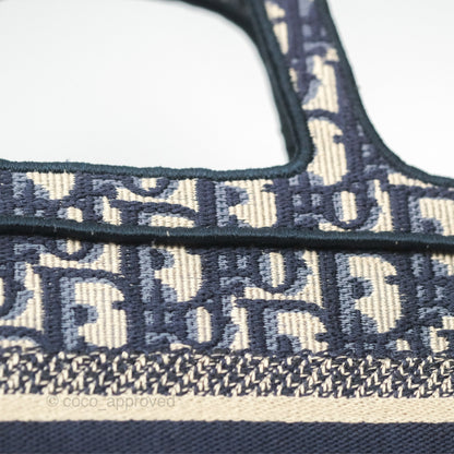 Dior Mini Book Tote Blue Oblique Canvas