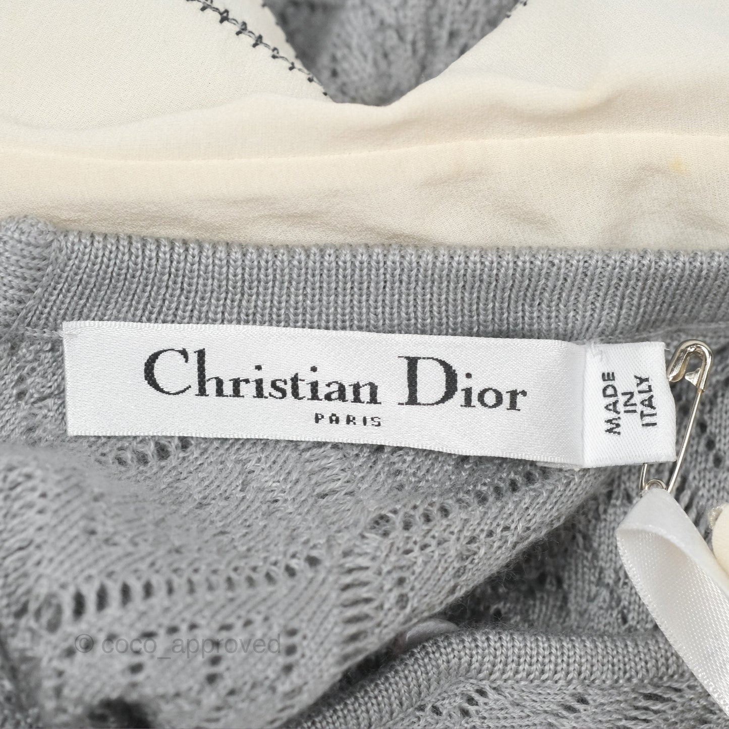 Christian Dior Knit Dress Grey Size 34