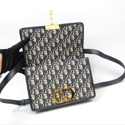 Dior 30 Montaigne Bag Navy Dior Oblique Jacquard