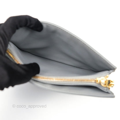 Christian Dior Dior Caro Every Dior Pouch Stone Gray Cannage Calfskin