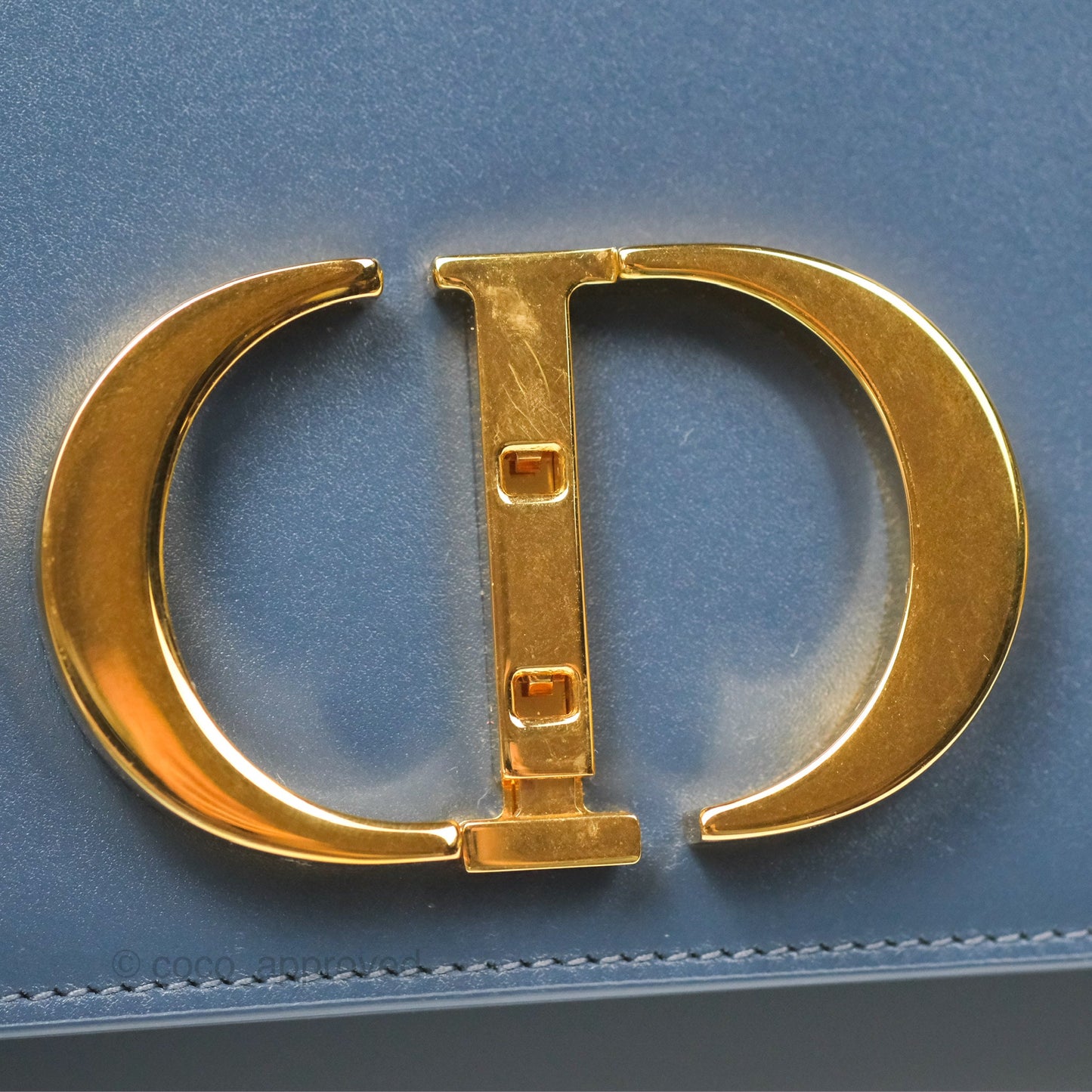 Dior 30 Montaigne Bag Blue Box Calfskin