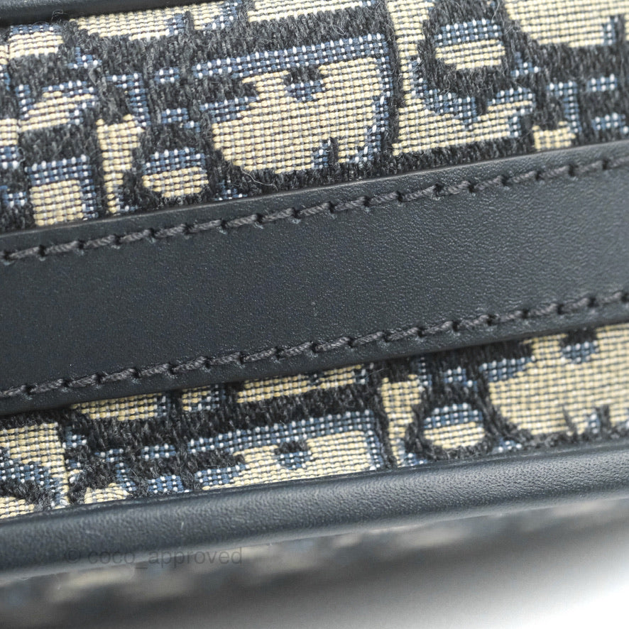 Dior Medium Bobby Bag Blue Oblique Jacquard Canvas