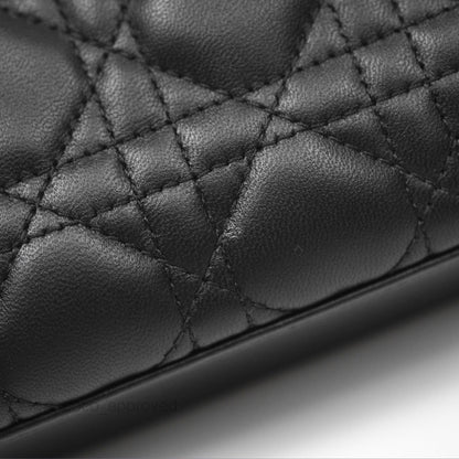 Dior Small Lady D-Joy Bag Black Lambskin Cannage Gold Hardware