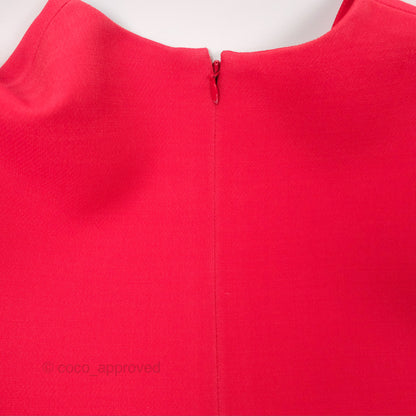 Christian Dior Red Wool Silk Dress Size 34