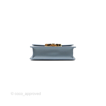 Christian Dior Micro 30 Montaigne Flap Bag Blue Grey Smooth Calfskin